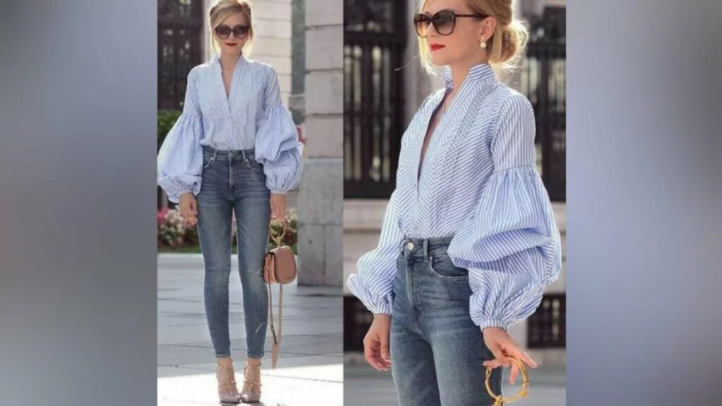 Mangas abullonadas blusas tendencias 2021